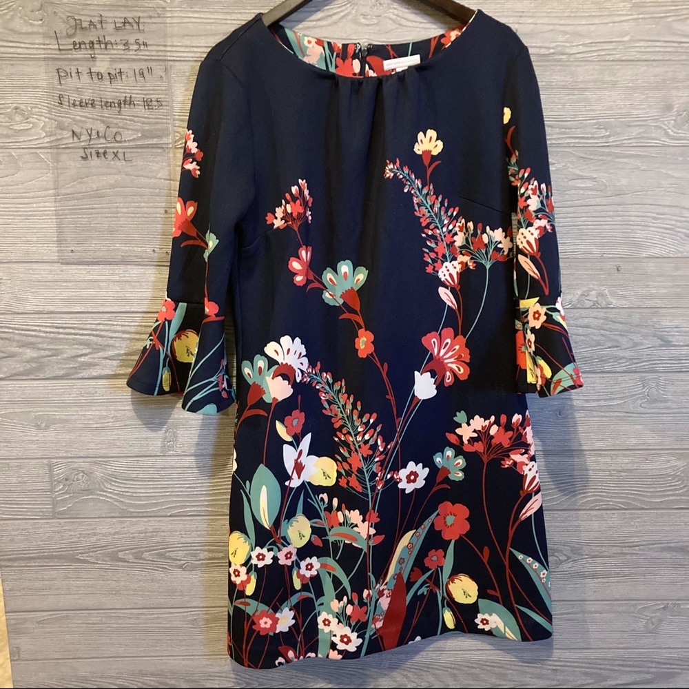 NY&CO Navy Spring Dress | XL |